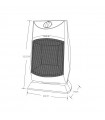 Calefactor de Suelo Vertical CALIDEZ 1500W Plata