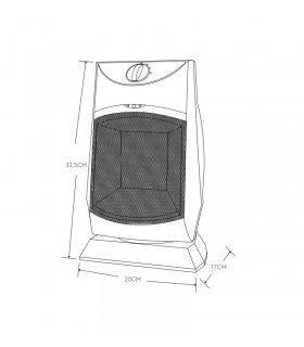 Calefactor de Suelo Vertical CALIDEZ 1500W Rojo