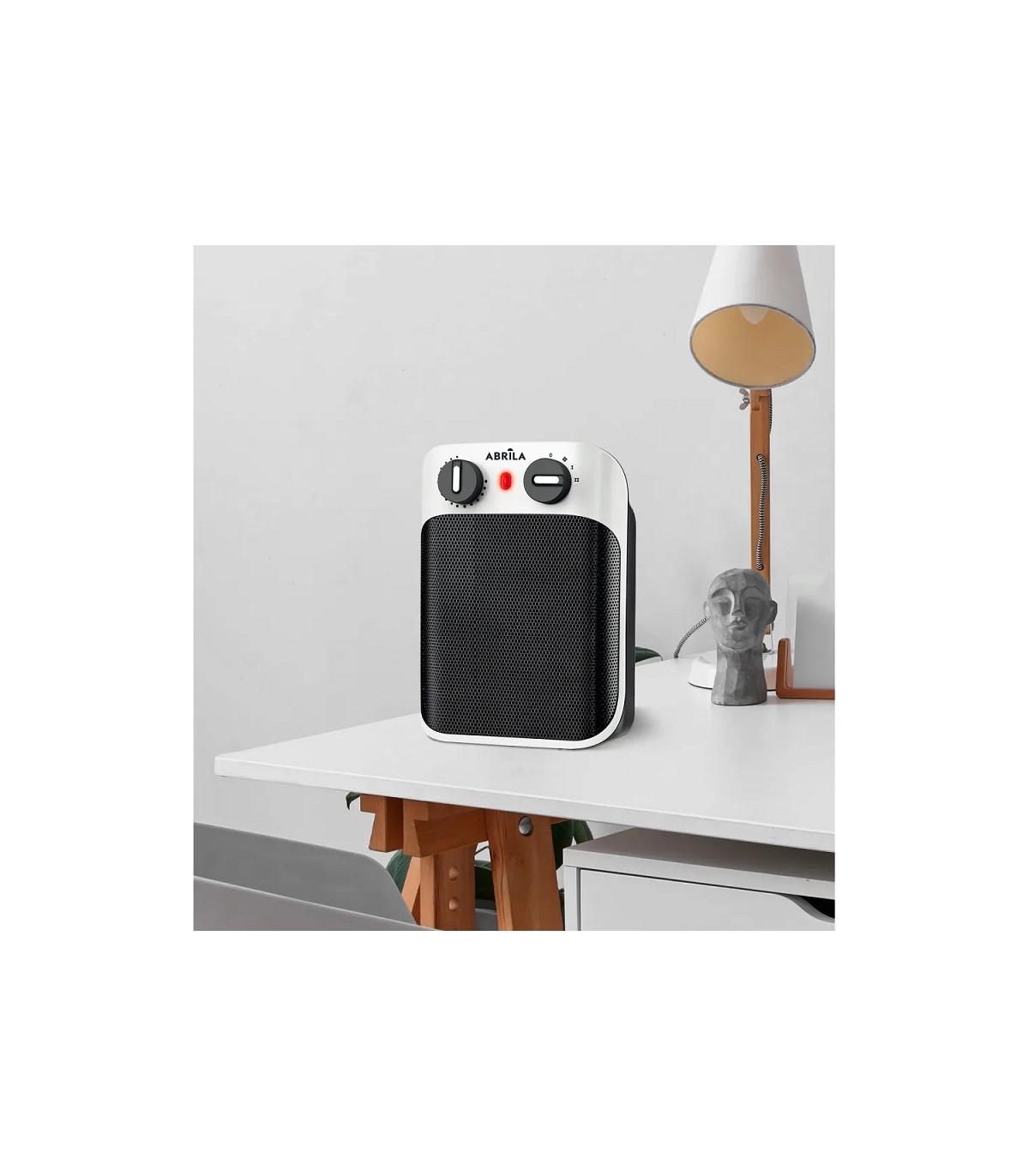 Calefactor de Suelo Vertical LIBIA 1800W Blanco/Negro