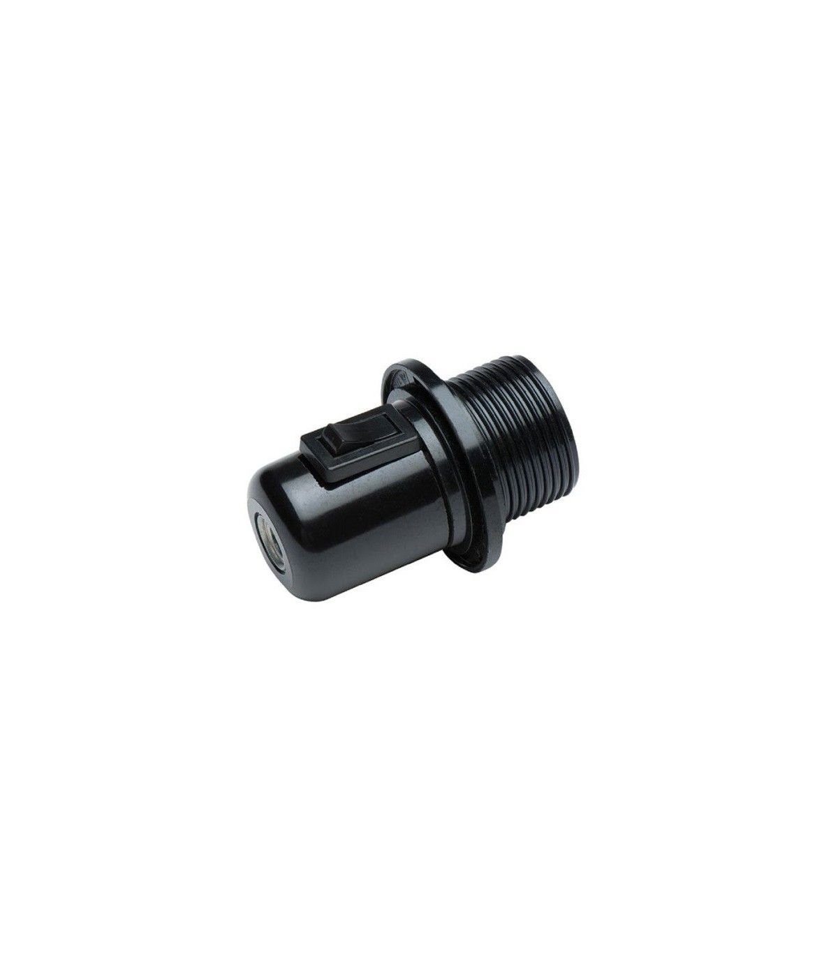Portalámparas Baquelita E27 4A 250V con tope+interruptor