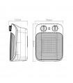 Calefactor de Suelo Vertical LIBIA 1800W Blanco/Negro