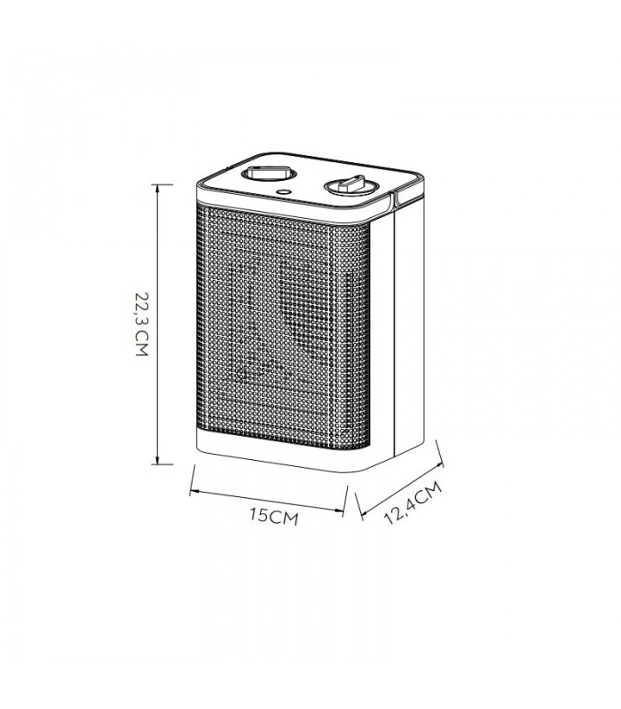 Calefactor de Suelo Vertical BRIBON 1500W Blanco