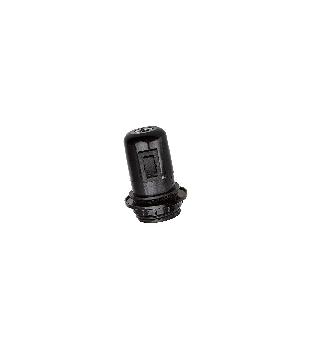 Portalámparas Baquelita E27 4A 250V con tope+interruptor