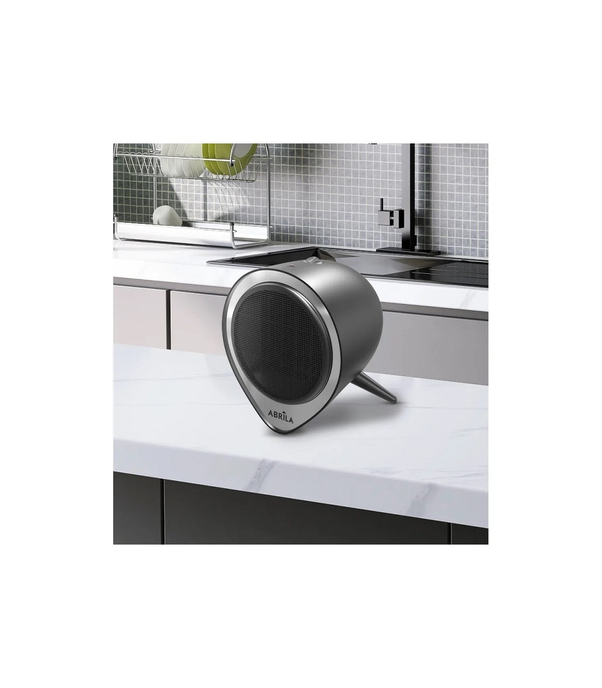 Calefactor de Suelo ANDINO 1500W Negro/Plata