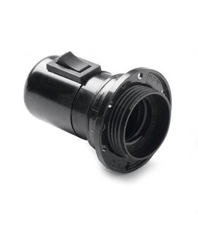 Portalámparas Baquelita E27 4A 250V con tope+interruptor