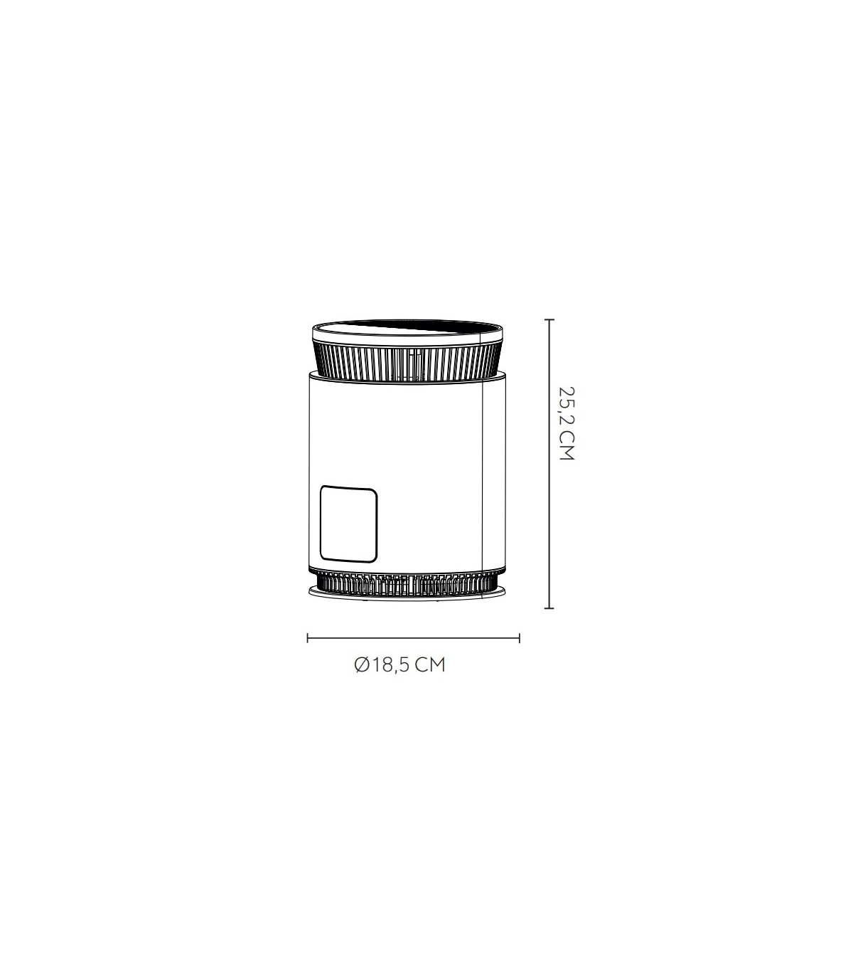 Calefactor Cerámico PTC ATICA 1800W Negro