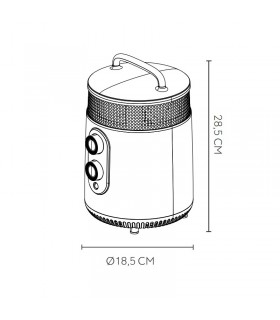 Calefactor Cerámico PTC ISQUIA 1800W Gris