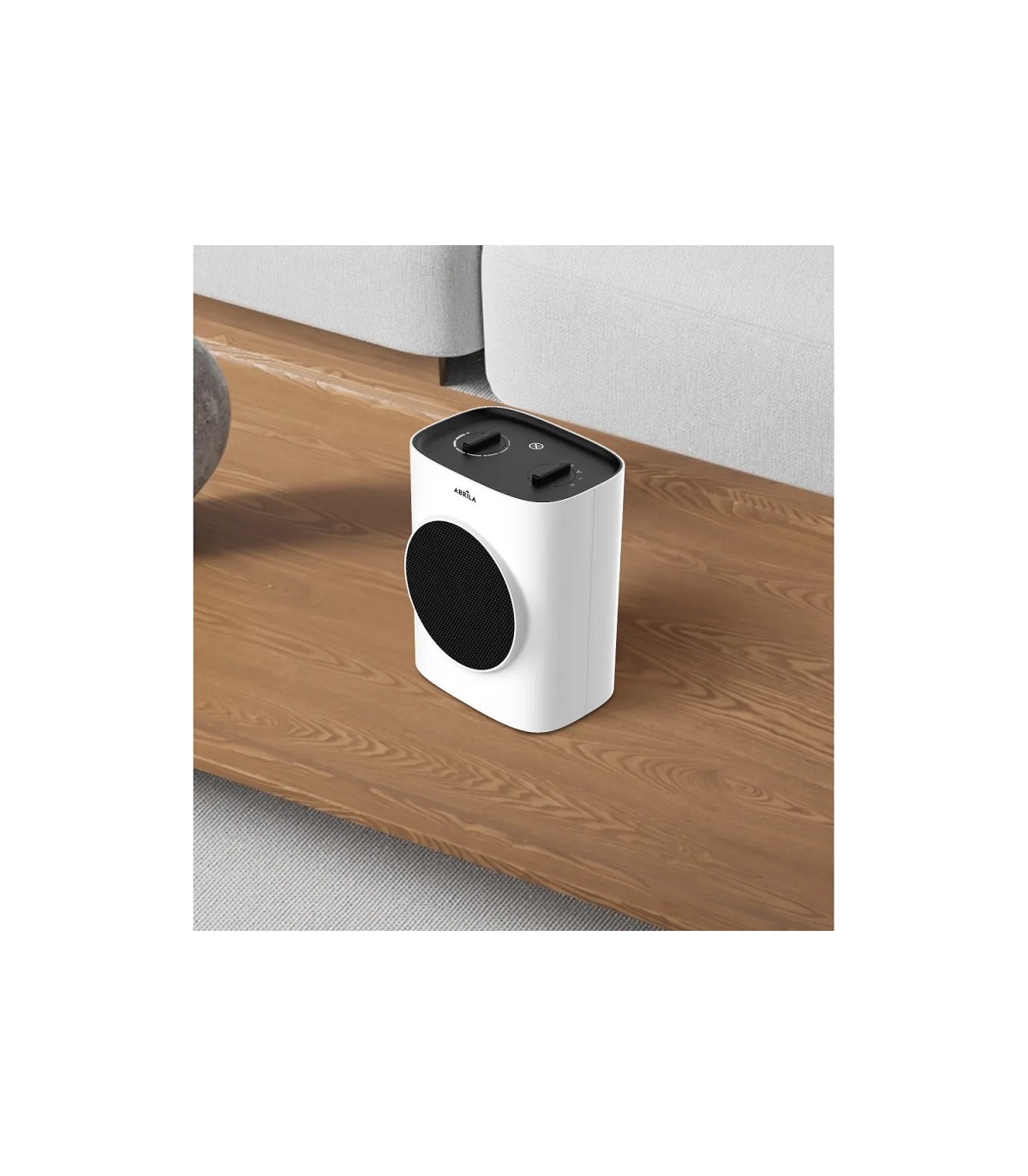 Calefactor de Suelo Vertical CHIPRE 1500W Blanco/Negro
