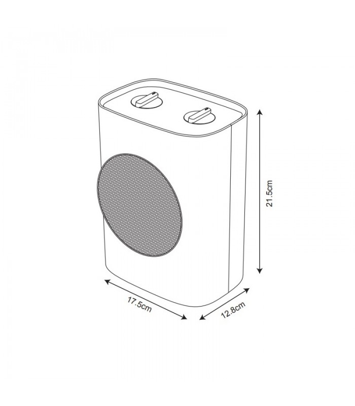 Calefactor de Suelo Vertical CHIPRE 1500W Blanco/Negro