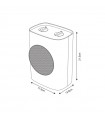 Calefactor de Suelo Vertical CHIPRE 1500W Blanco/Negro