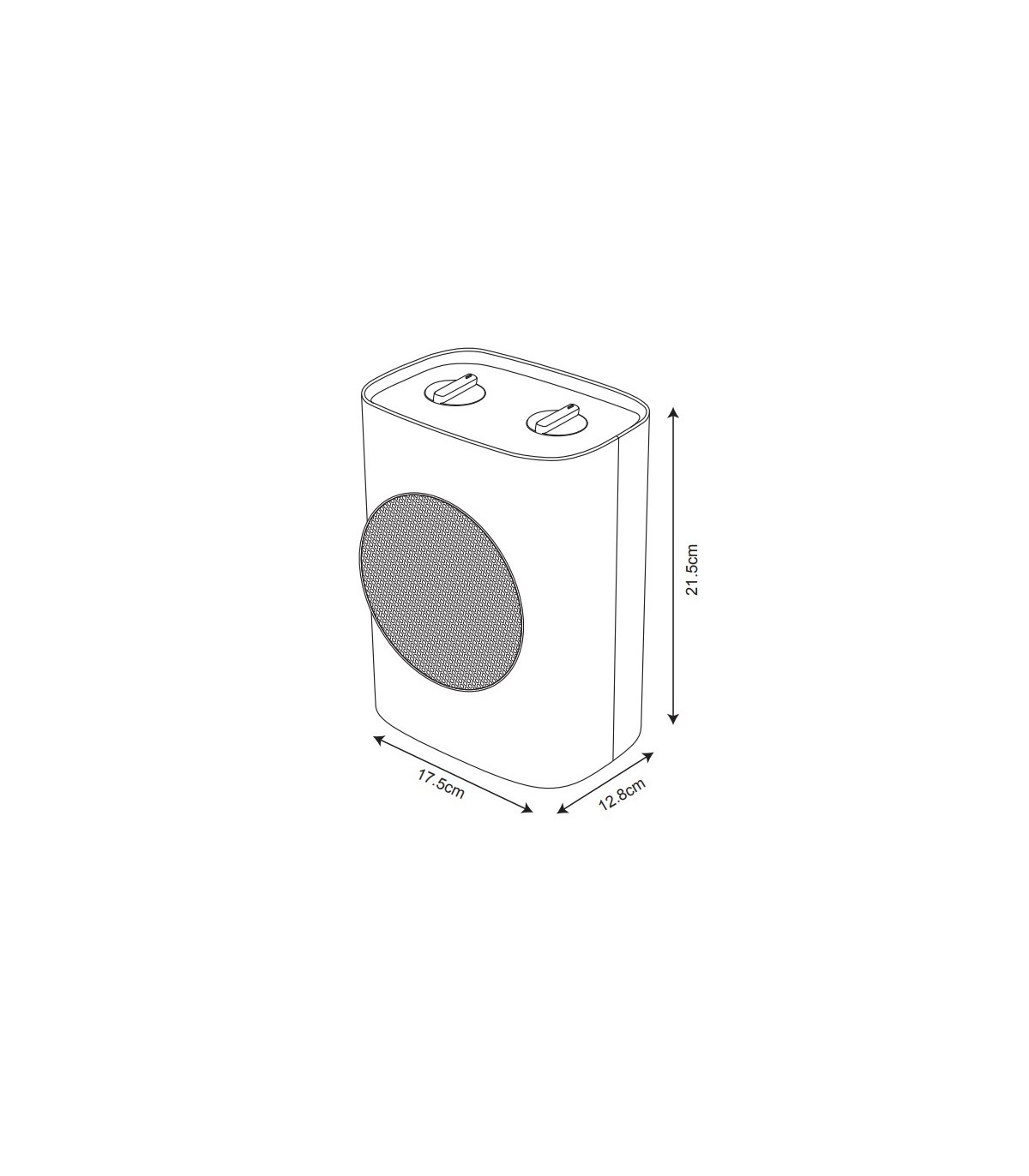 Calefactor de Suelo Vertical CHIPRE 1500W Blanco/Negro