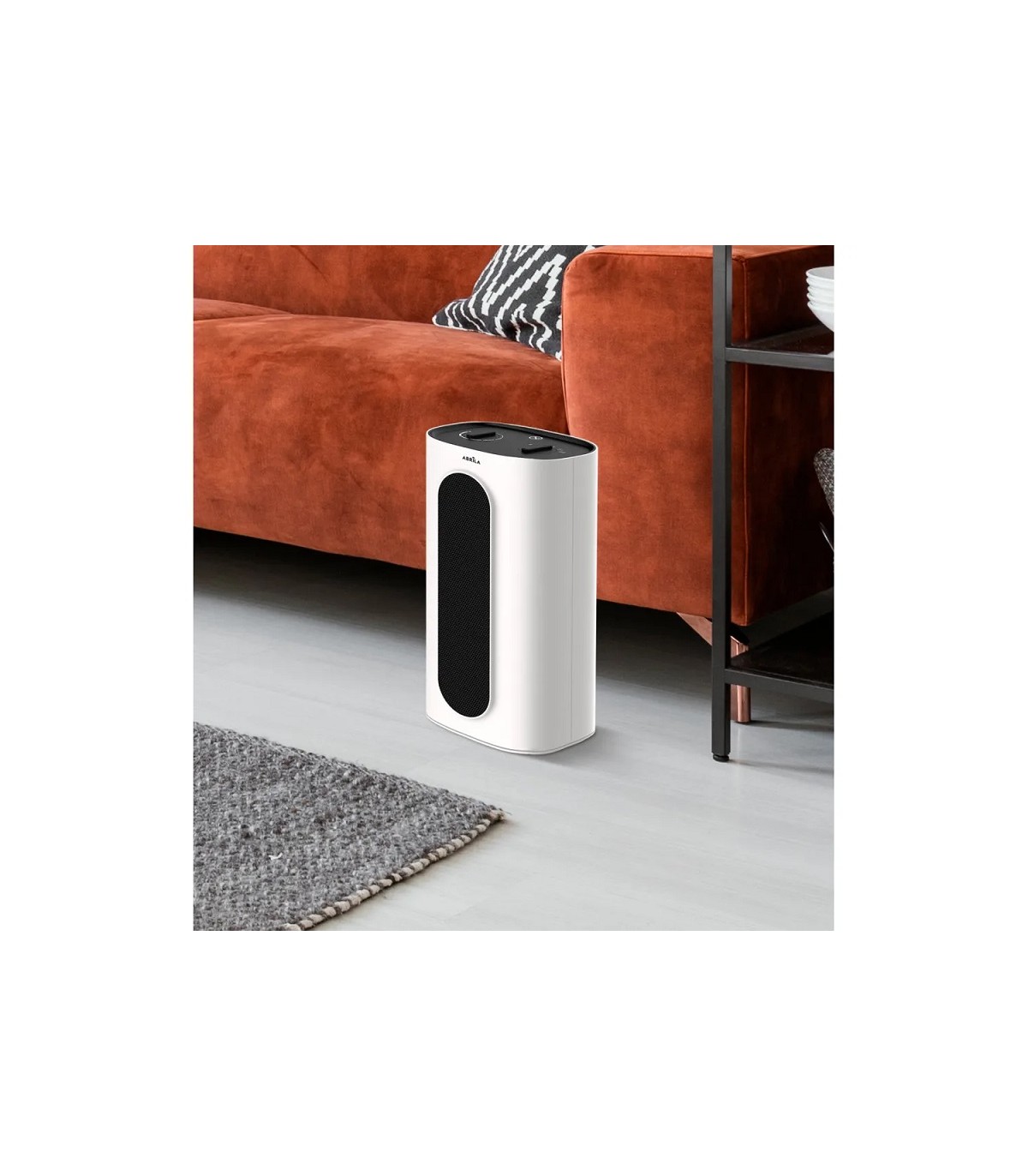 Calefactor de Suelo Vertical CHEQUIA 2000W Blanco/Negro