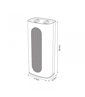 Calefactor de Suelo Vertical CHEQUIA 2000W Blanco/Negro