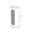 Calefactor de Suelo Vertical CHEQUIA 2000W Blanco/Negro