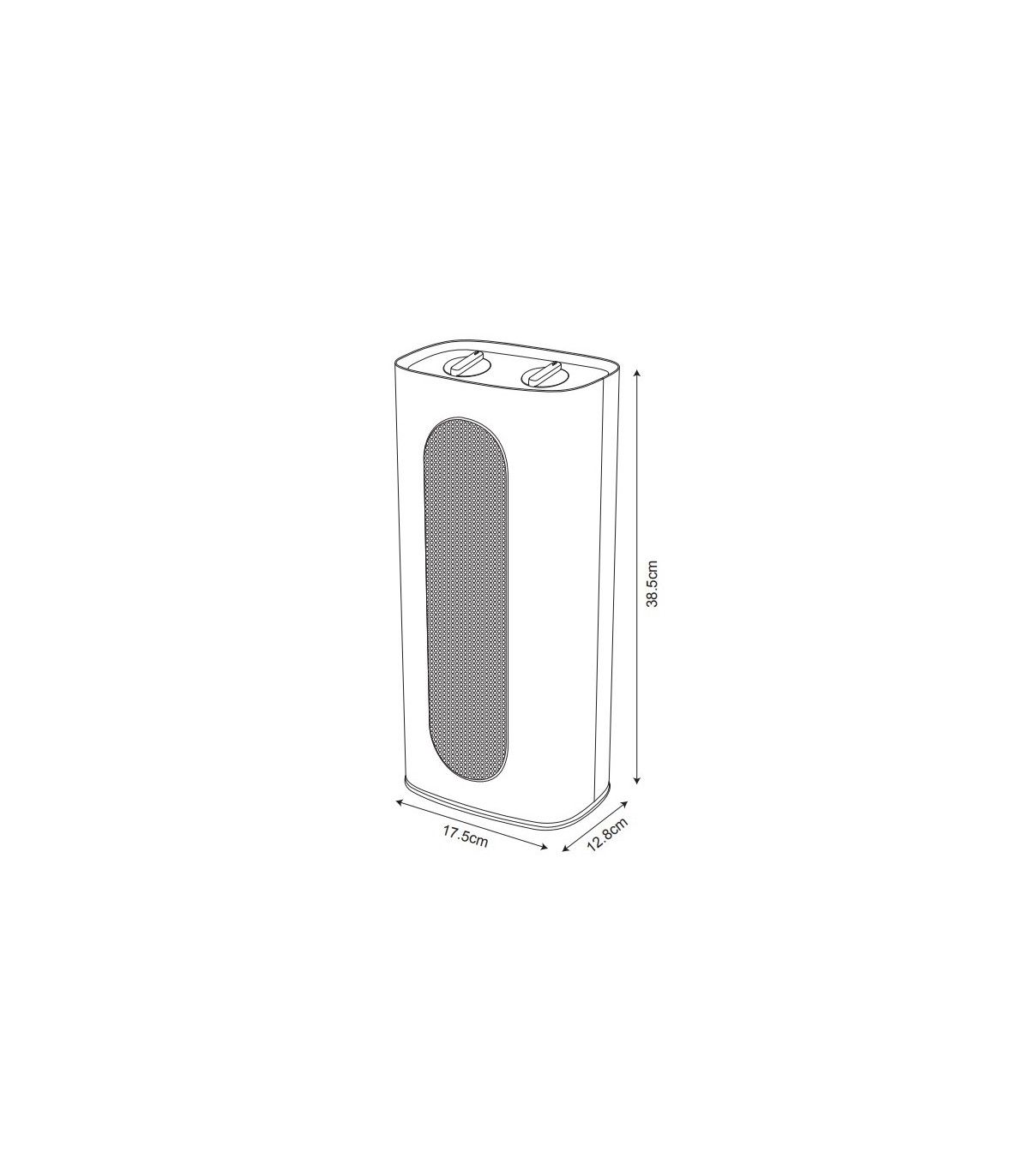 Calefactor de Suelo Vertical CHEQUIA 2000W Blanco/Negro