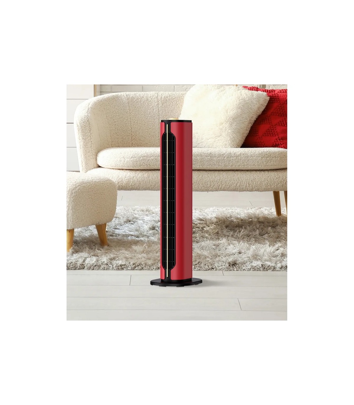Calefactor Vertical Cerámico CANADA 1500W Rojo/Negro