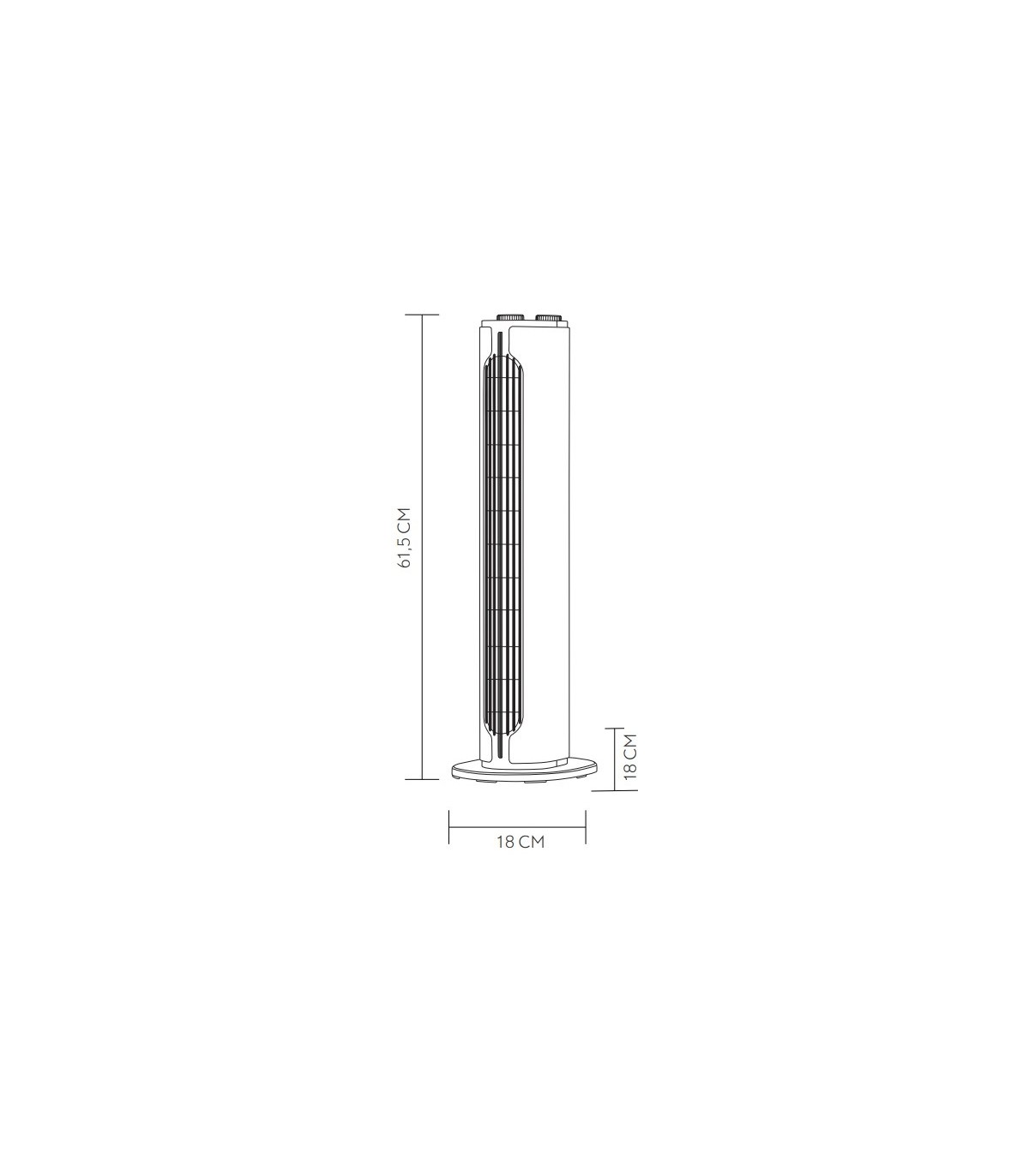 Calefactor Vertical Cerámico CANADA 1500W Blanco/Negro