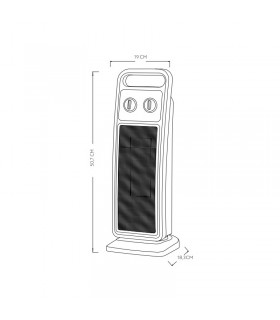 Calefactor Vertical Cerámico Oscilante BRASIL 2000W Blanco