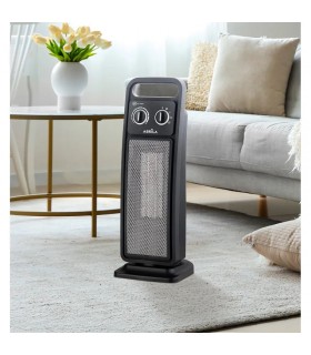 Calefactor Vertical Cerámico Oscilante BRASIL 2000W Negro