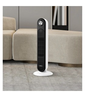 Calefactor Vertical Cerámico Oscilante GRECIA 2000W Negro/Blanco