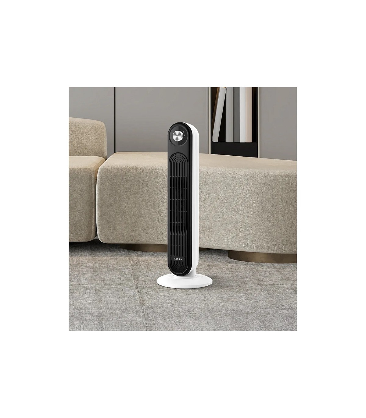 Calefactor Vertical Cerámico Oscilante GRECIA 2000W Negro/Blanco