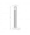 Calefactor Vertical Cerámico Oscilante GRECIA 2000W Negro/Blanco