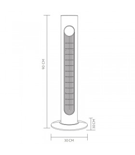 Calefactor Cerámico Oscilante VERTICAL 2000W Oro