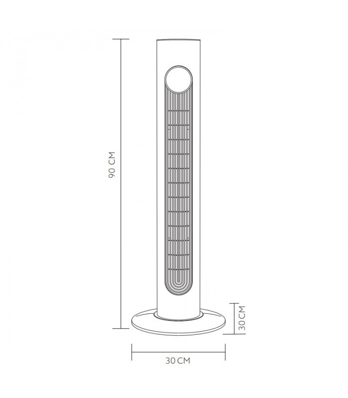 Calefactor Cerámico Oscilante VERTICAL 2000W Oro