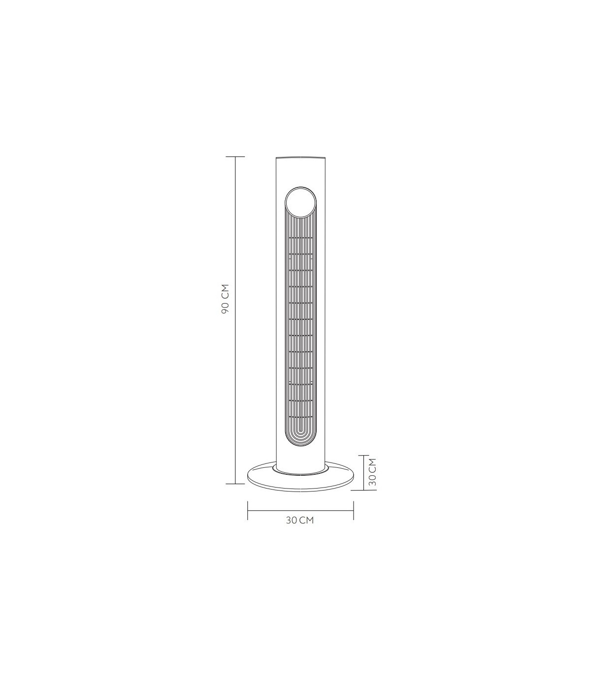 Calefactor Cerámico Oscilante VERTICAL 2000W Oro