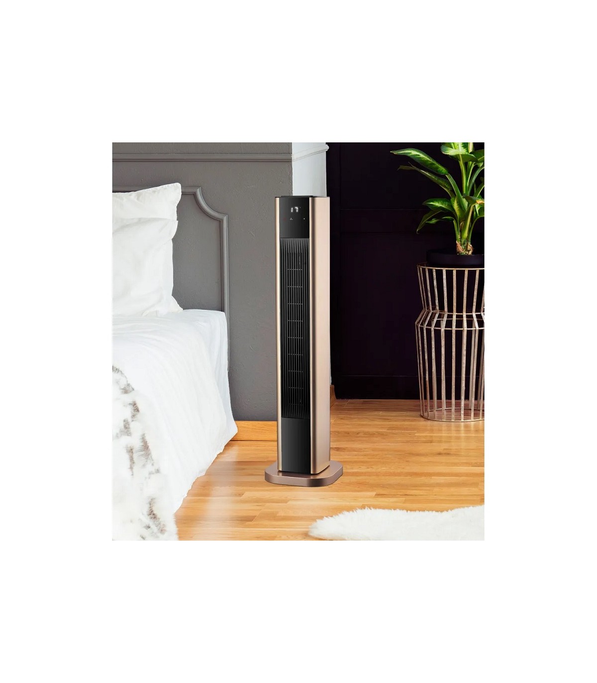 Calefactor Cerámico Oscilante VERTICAL PLUS 2000W Oro