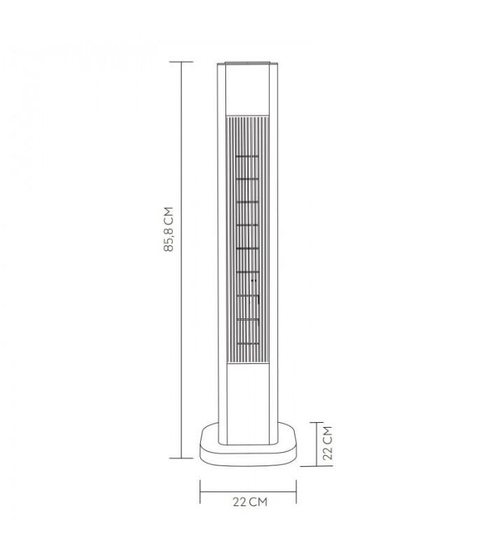 Calefactor Cerámico Oscilante VERTICAL PLUS 2000W Oro