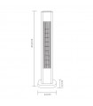 Calefactor Cerámico Oscilante VERTICAL PLUS 2000W Oro