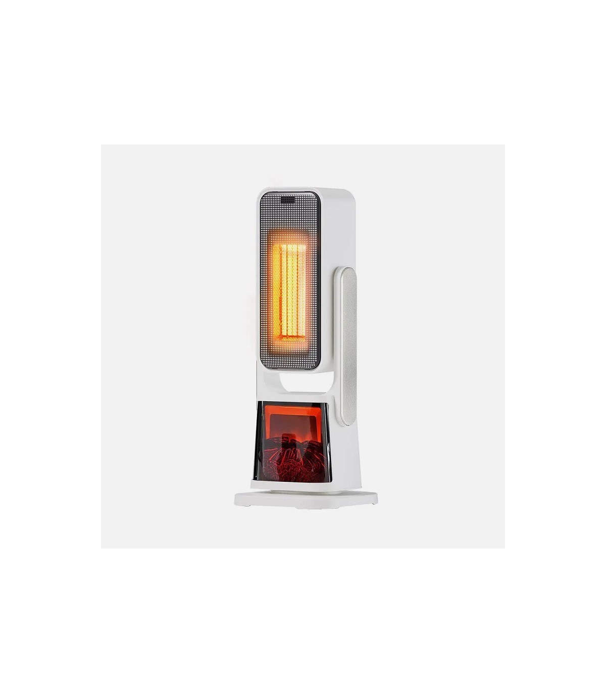 Calefactor Vertical Cerámico Oscilante SIMONETA Efecto Fuego 2000W Blanco/Negro