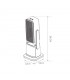 Calefactor Vertical Cerámico Oscilante SIMONETA Efecto Fuego 2000W Blanco/Negro