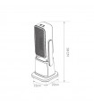 Calefactor Vertical Cerámico Oscilante SIMONETA Efecto Fuego 2000W Negro