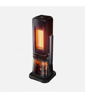 Calefactor Vertical Cerámico Oscilante SIMONETA Efecto Fuego 2000W Negro