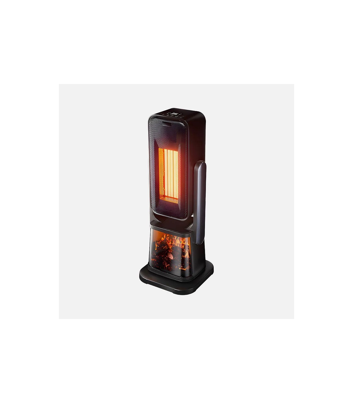 Calefactor Vertical Cerámico Oscilante SIMONETA Efecto Fuego 2000W Negro