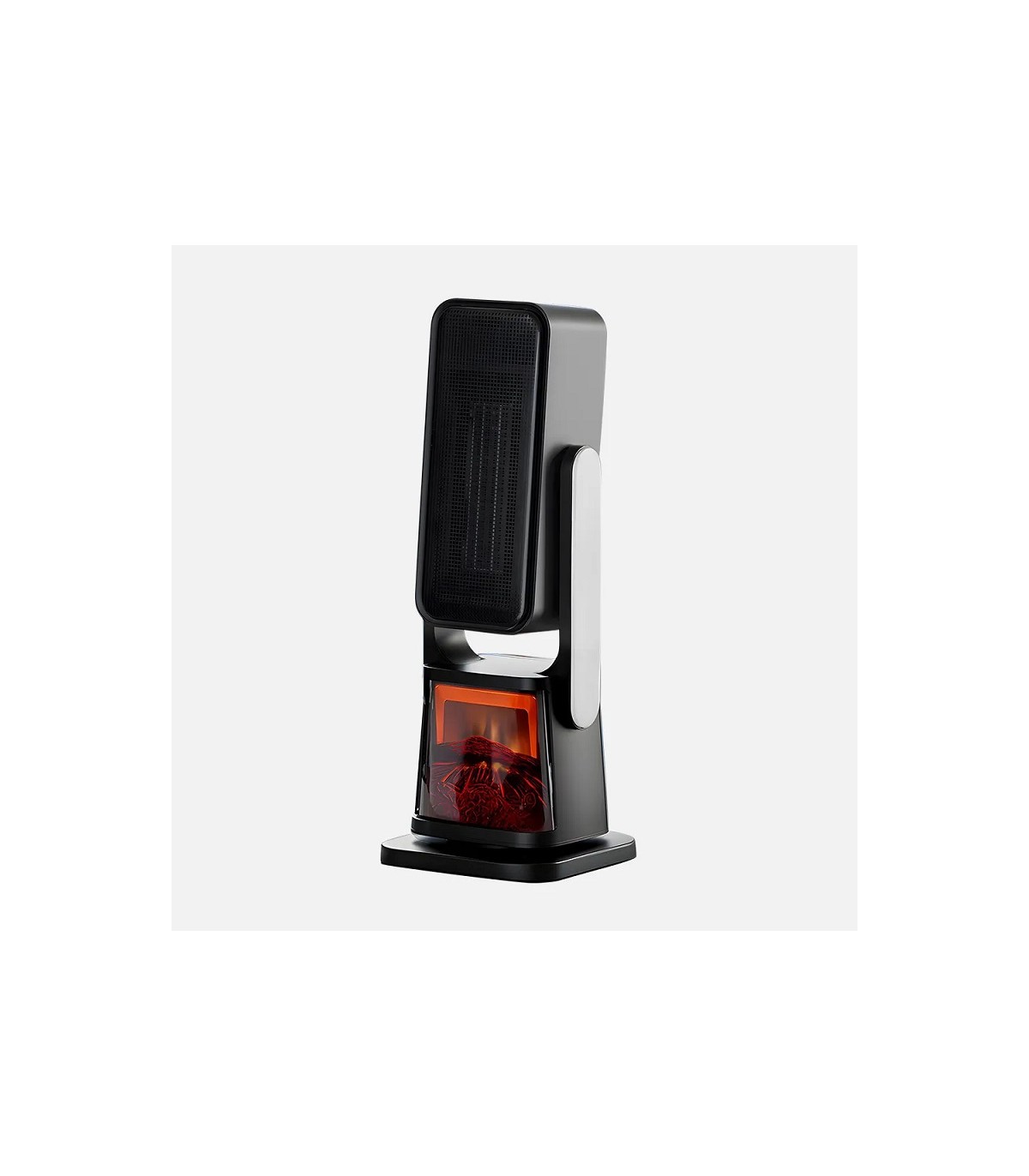 Calefactor Vertical Cerámico Oscilante SIMONETA Efecto Fuego 2000W Negro