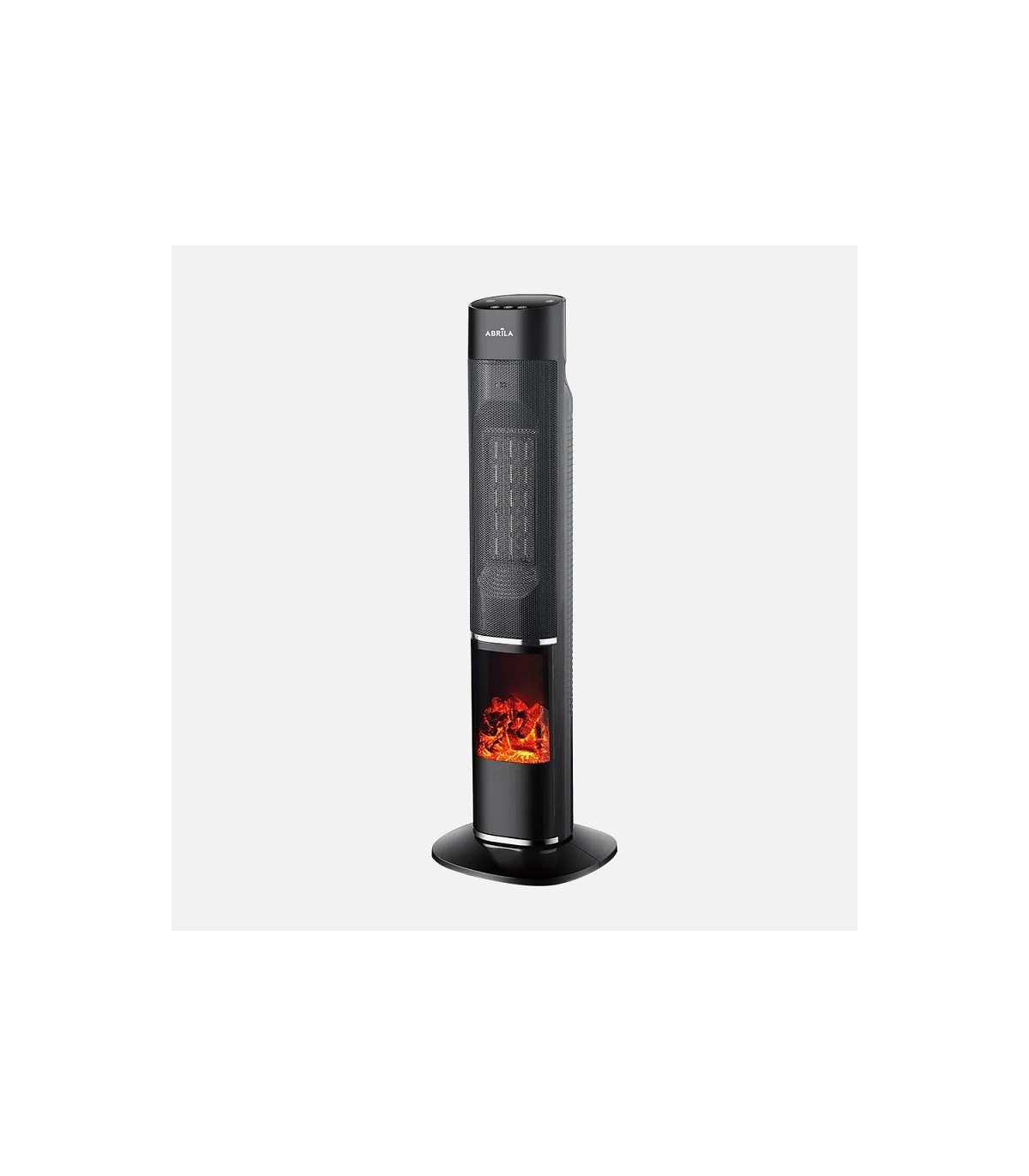 Calefactor Vertical Cerámico Oscilante MELODIA Efecto Fuego 2000W Negro