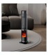 Calefactor Vertical Cerámico Oscilante MELODIA Efecto Fuego 2000W Negro