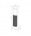Calefactor Vertical Cerámico Oscilante ENEBRO Efecto Fuego 2000W Negro