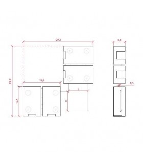 Ficha en forma de L para unir tiras de LED 8mm
