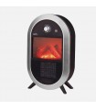 Calefactor de Suelo Cerámico SAUCE Efecto Fuego 1800W Negro/Plata