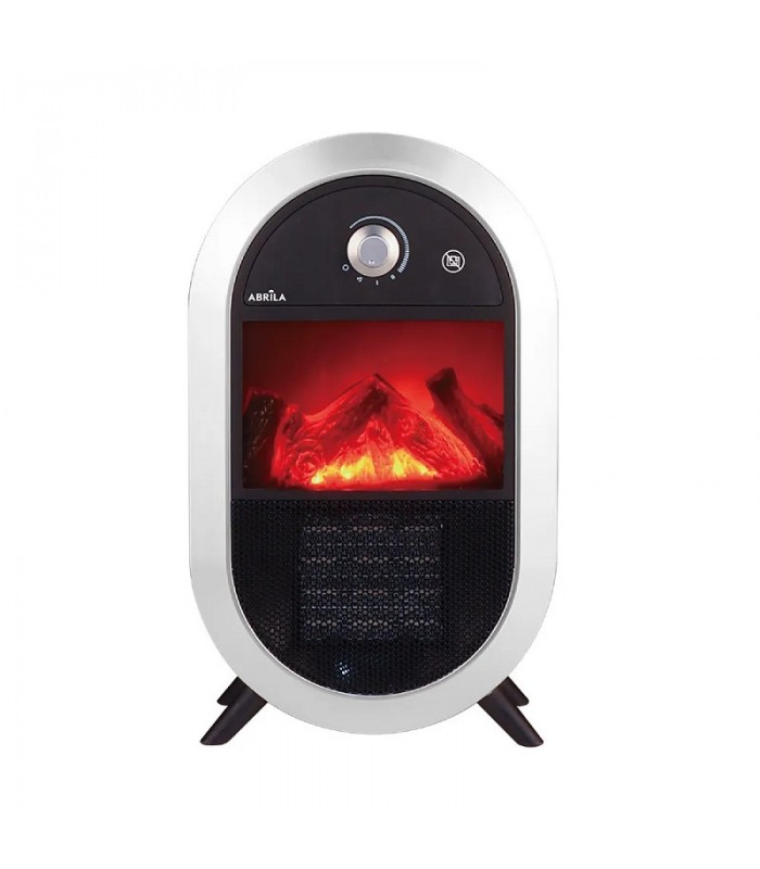 Calefactor de Suelo Cerámico SAUCE Efecto Fuego 1800W Negro/Plata