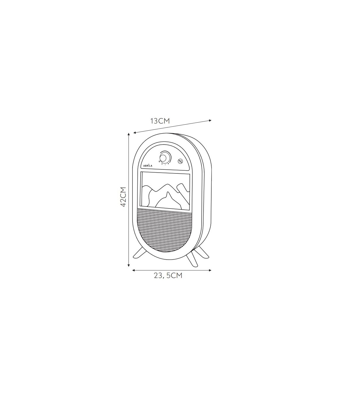 Calefactor de Suelo Cerámico SAUCE Efecto Fuego 1800W Negro/Plata