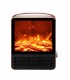 Calefactor de Suelo Cerámico CALETA Efecto Fuego 1500W Marrón/Madera
