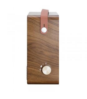 Calefactor de Suelo Cerámico CALETA Efecto Fuego 1500W Marrón/Madera