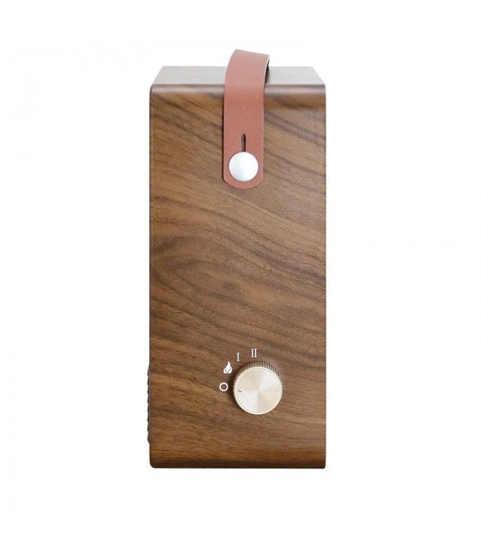 Calefactor de Suelo Cerámico CALETA Efecto Fuego 1500W Marrón/Madera
