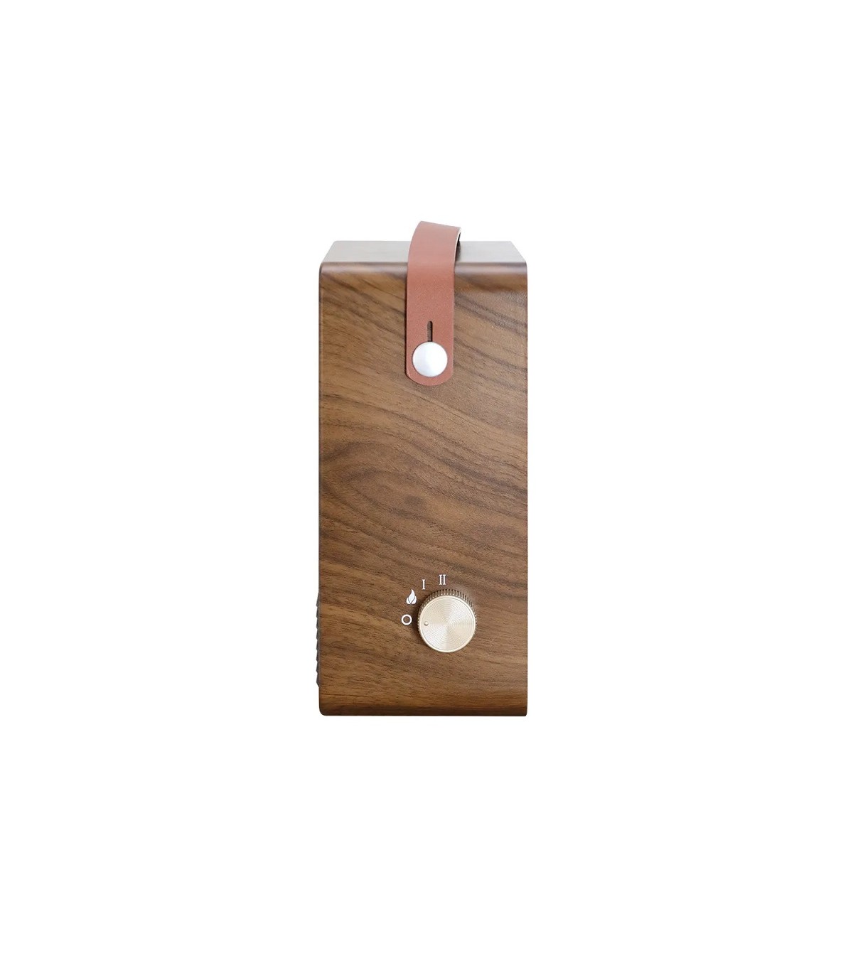 Calefactor de Suelo Cerámico CALETA Efecto Fuego 1500W Marrón/Madera