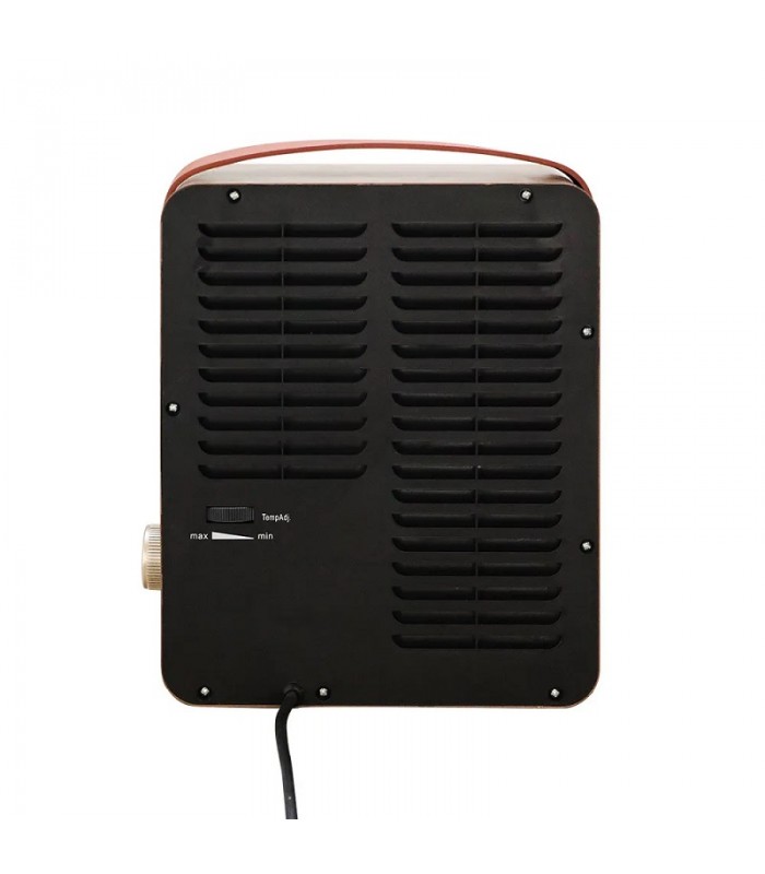 Calefactor de Suelo Cerámico CALETA Efecto Fuego 1500W Marrón/Madera